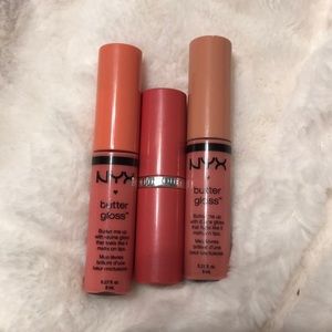 Lipstick and Lipgloss Bundle: NYX and Clinique